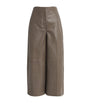 Nappa Leather Thurlow Wide-Leg Trousers MUSHROOM