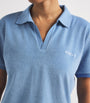 Hunza G Blue Cotton Terry Towelling Polo Shirt