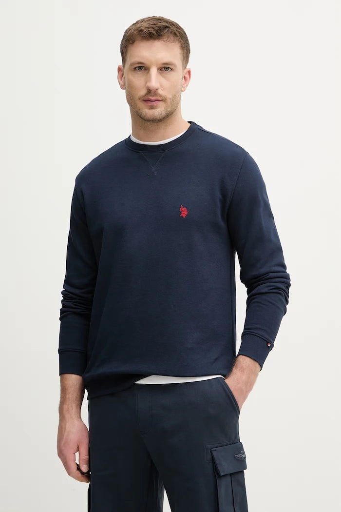 U.S. Polo Assn. erkek pamuklu sweatshirt DHM LB CREW