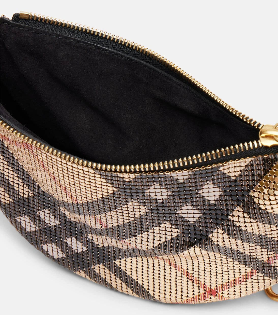 Burberry - حقيبة كتف متوسطة بنقشة مربعات بربري