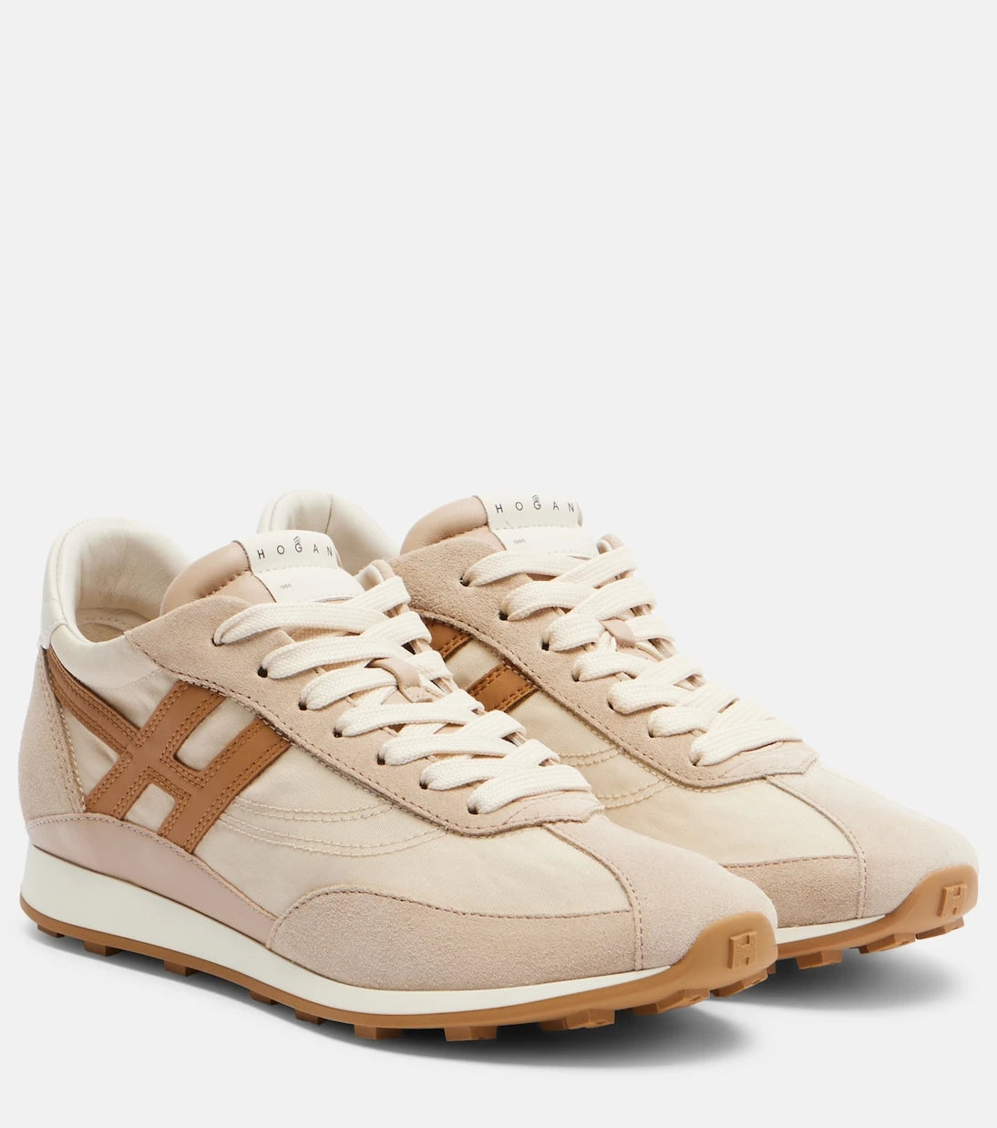 Hogan - H699 suede-trimmed canvas sneakers