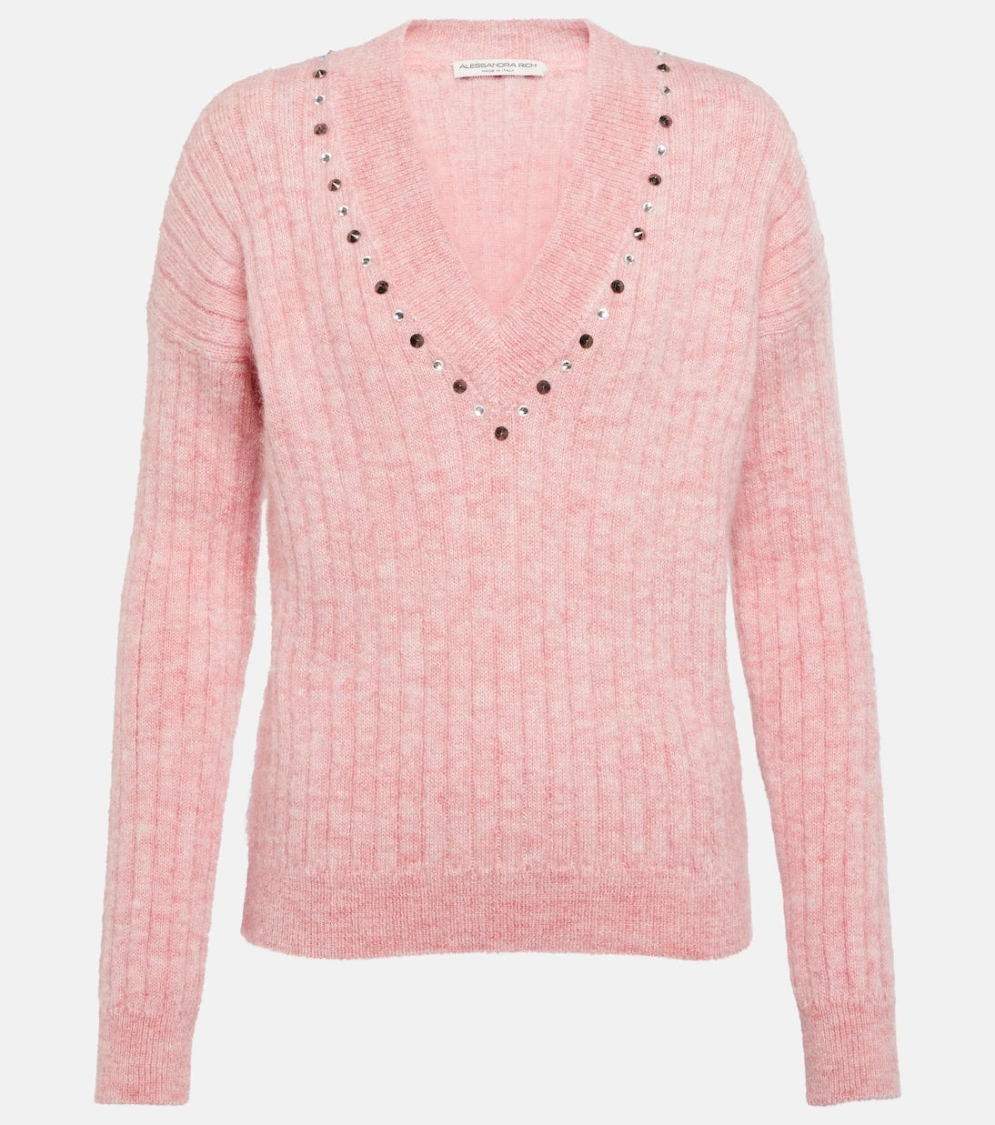 Alessandra Rich - Embellished wool-blend sweater