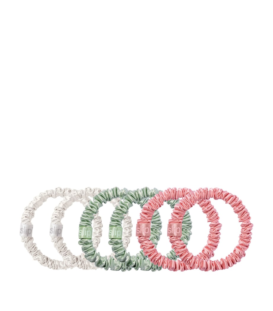 Pure Silk Skinny Scrunchies (Set of 6)
