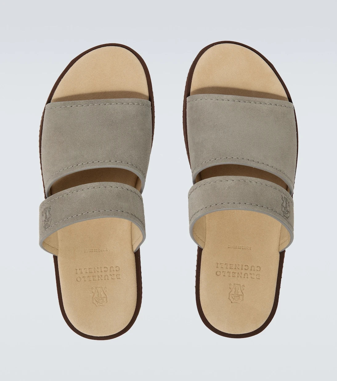 Brunello Cucinelli - Logo suede sandals