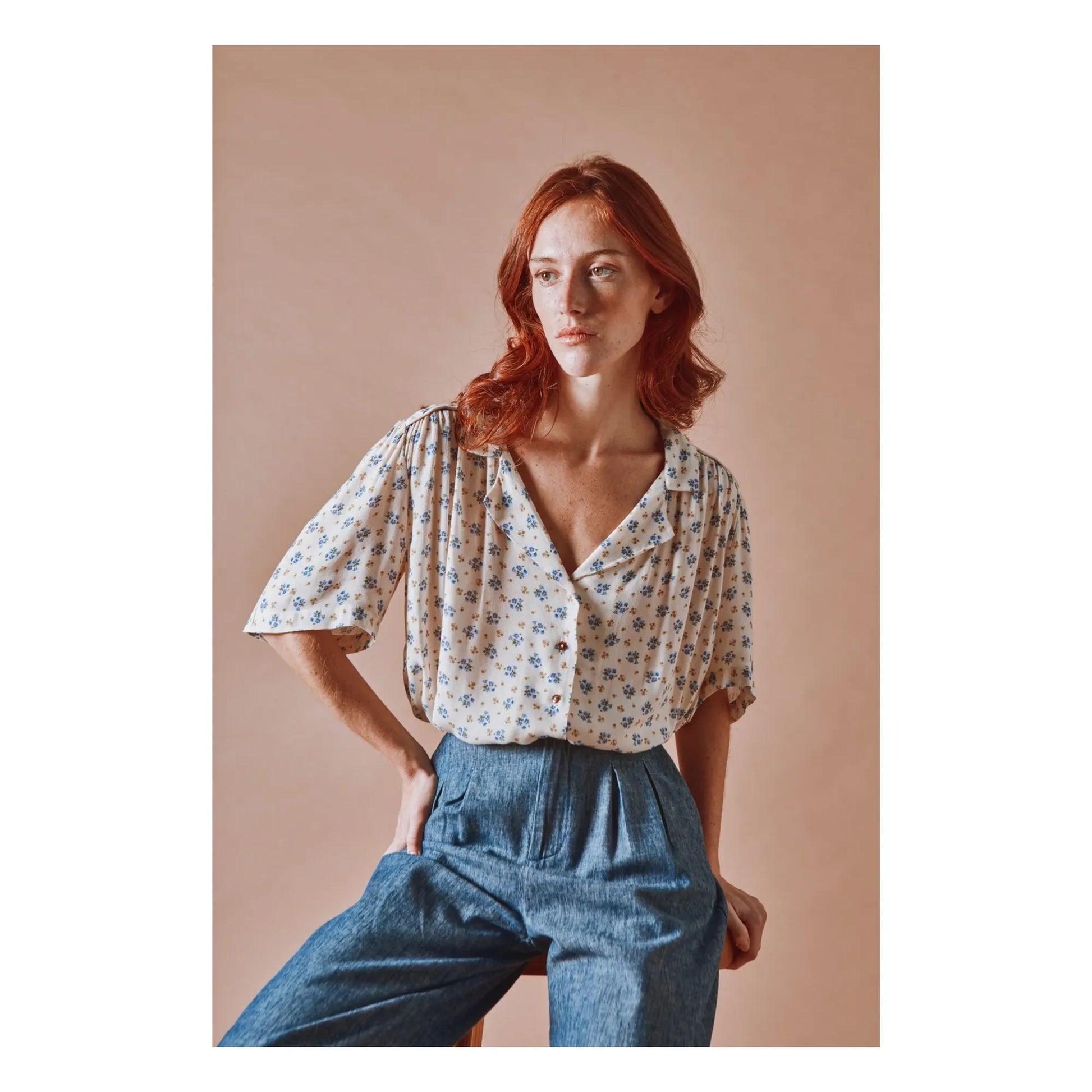 Emile et Ida - Printed blouse | Blue