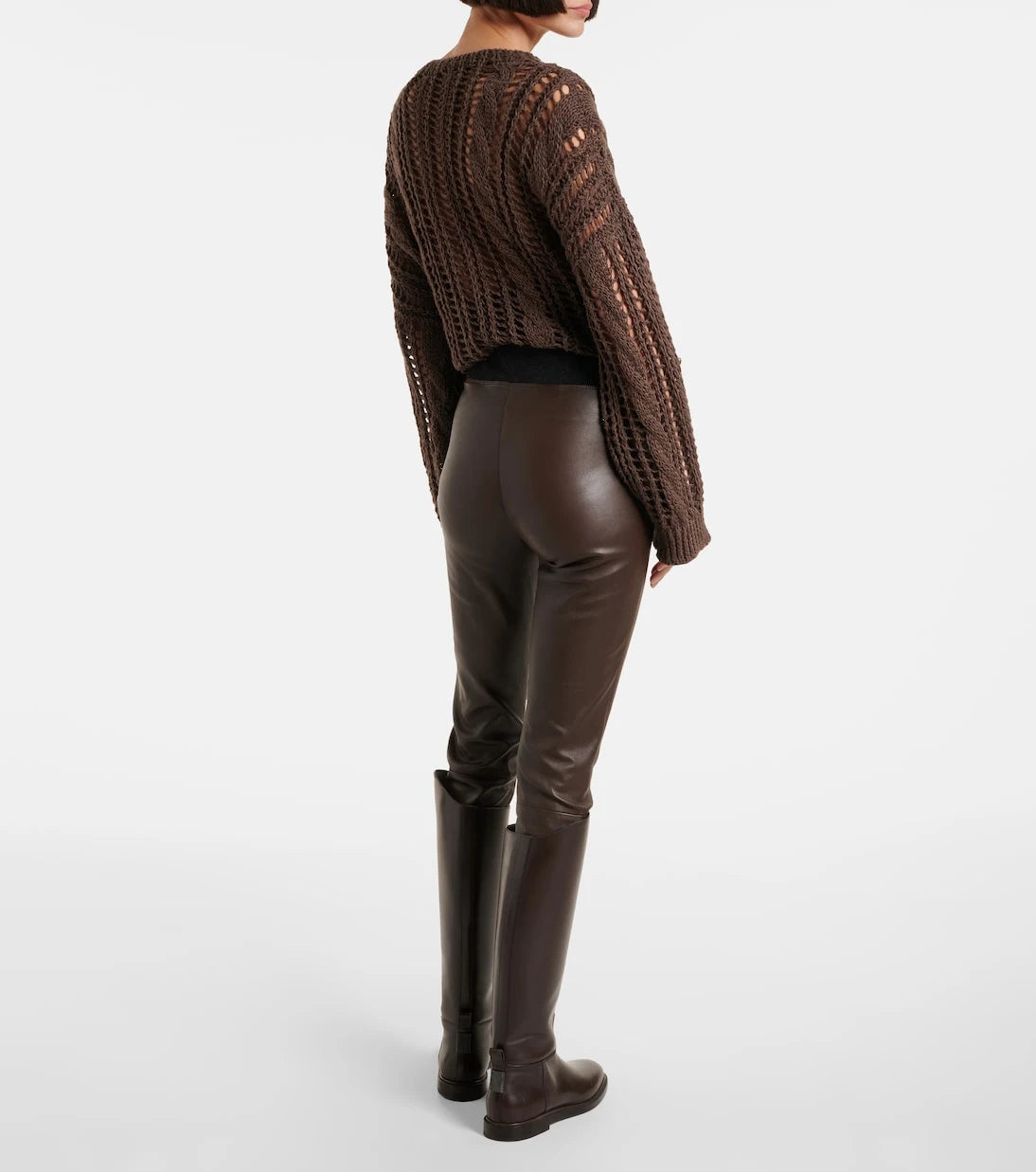 Brunello Cucinelli - Leather slim pants