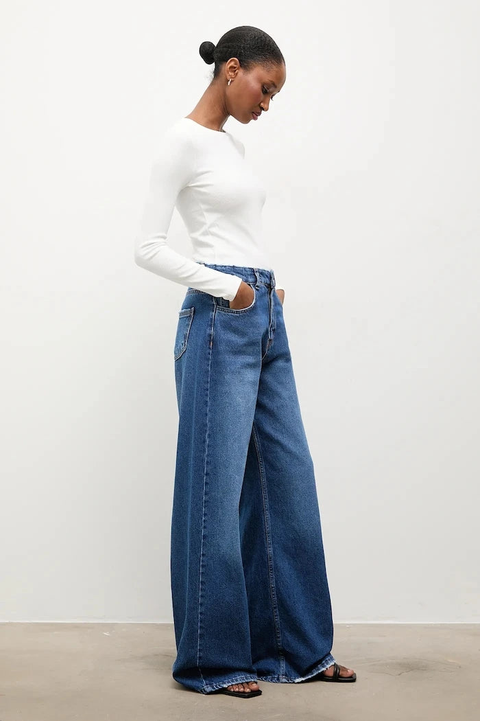 Answear.LAB дънки wide leg дамски