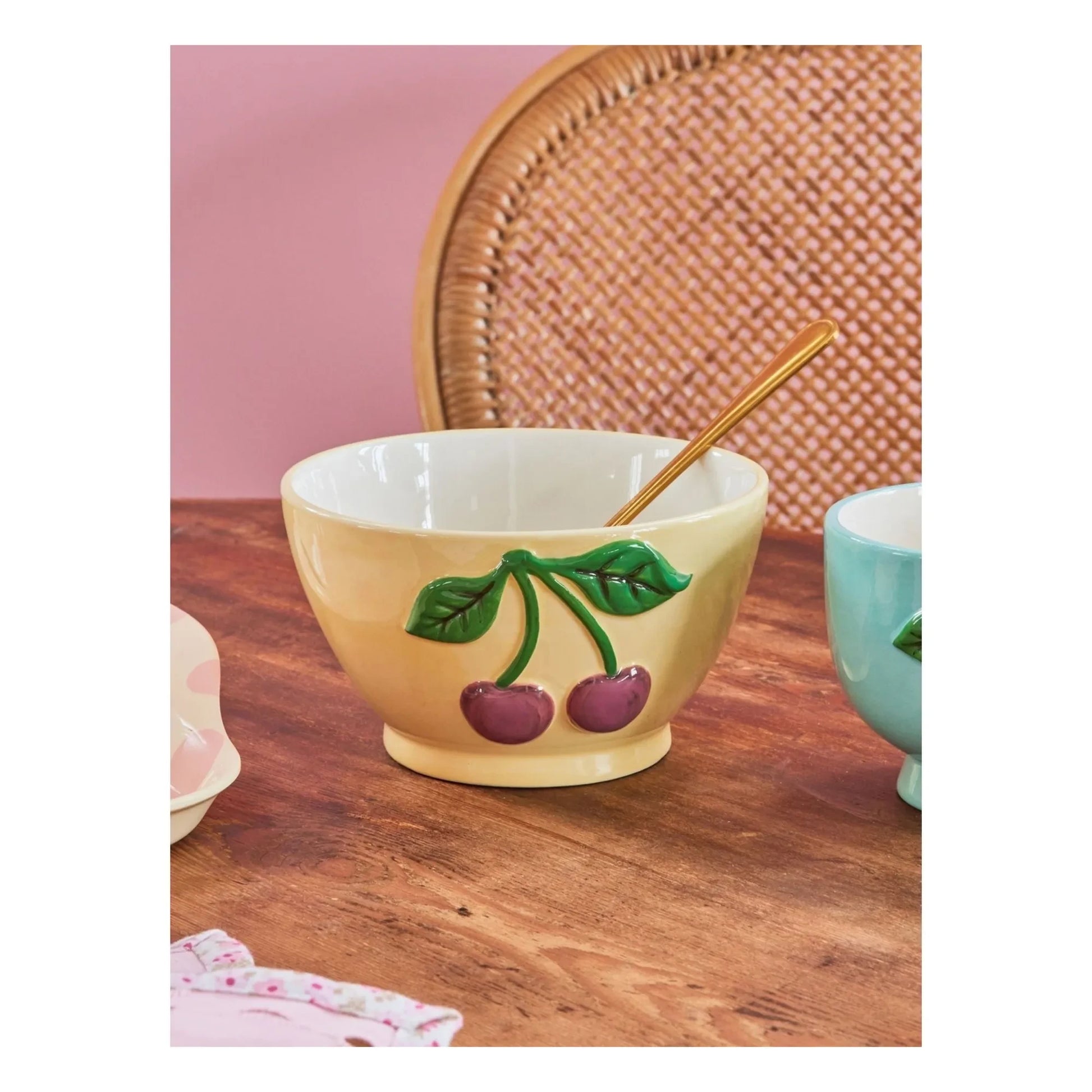 Rice - Ceramic bowl Cherry | Pale yellow