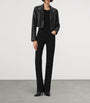 AllSaints Black Cropped Landers Leather Jacket
