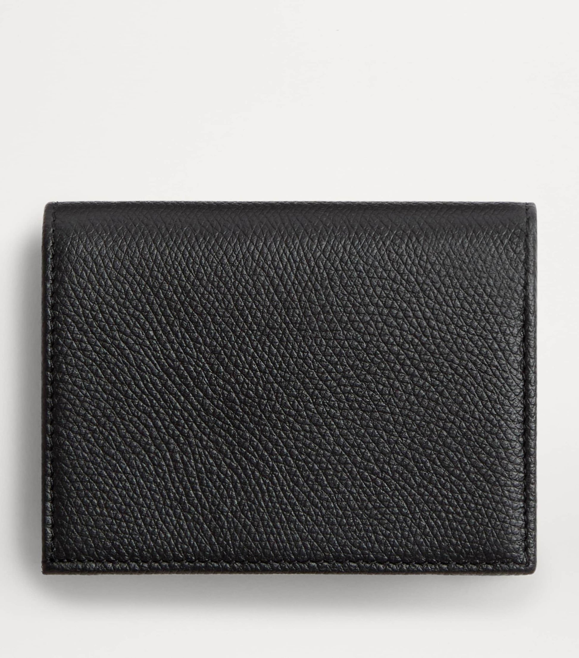 Valentino Garavani Black Leather French Flap Wallet