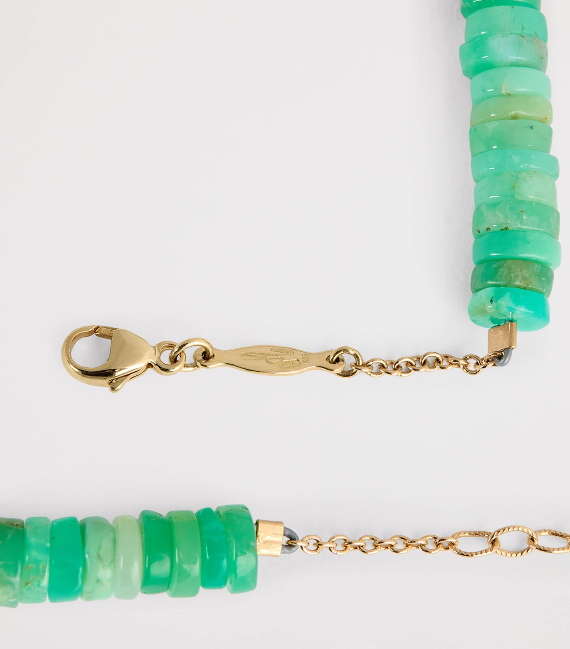Yellow Gold and Emerald Thunderbird Beaded Necklace