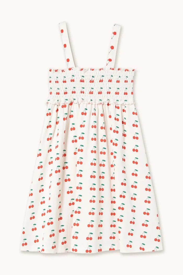 Детска памучна рокля Tinycottons CHERRIES STRAP DRESS