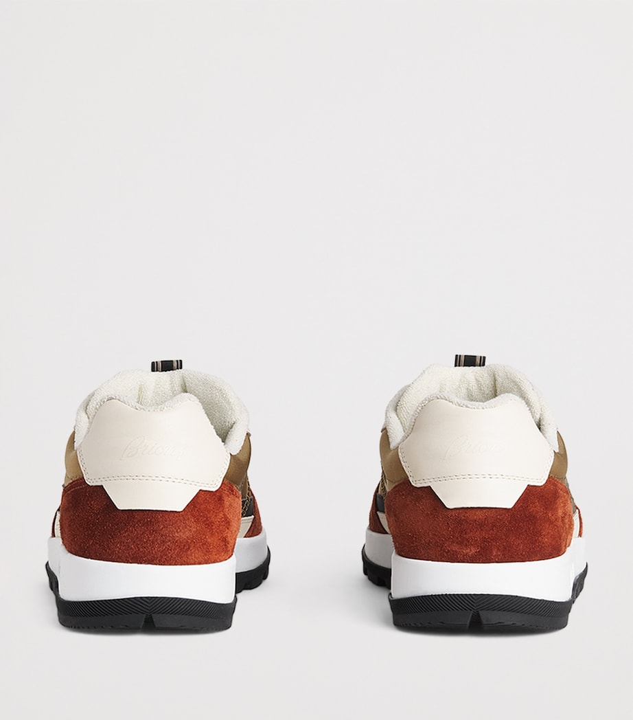 Suede-Trim Panelled Crossing Sneakers