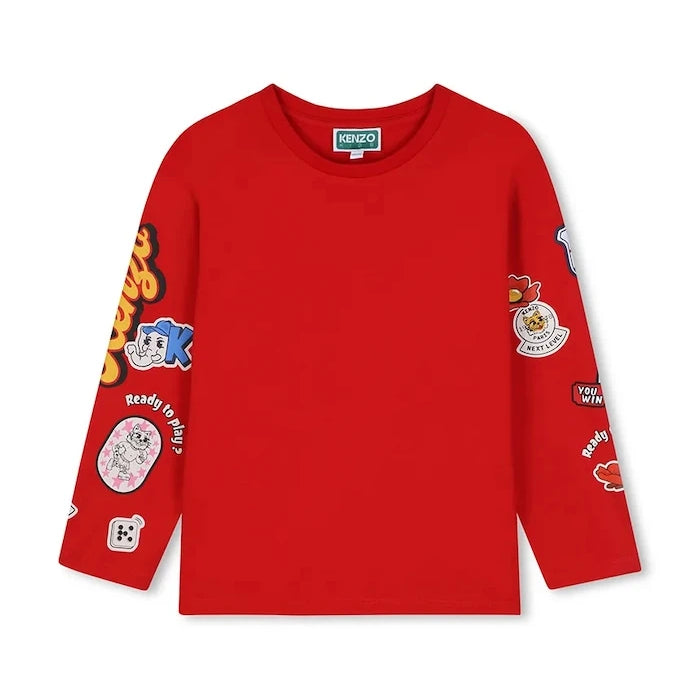 Kenzo Kids Çocuklar İçin Pamuklu Uzun Kollu Bluz