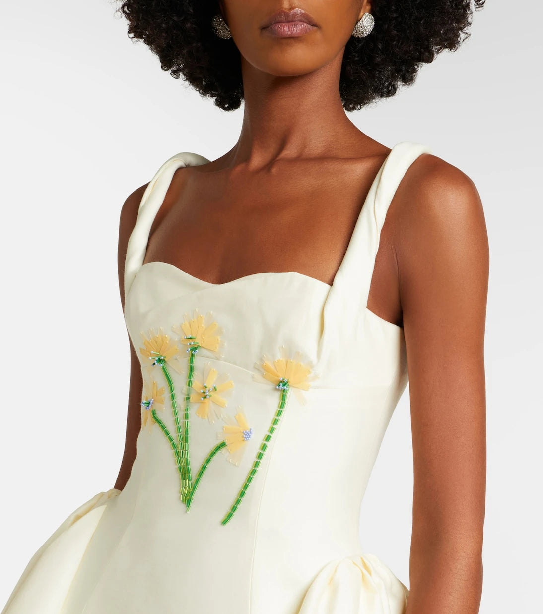 Leo Lin - Ariel embellished wool and silk minidress