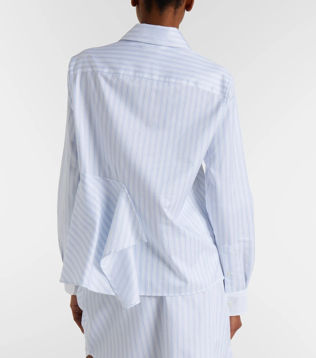 JW Anderson - Striped asymmetric cotton poplin shirt
