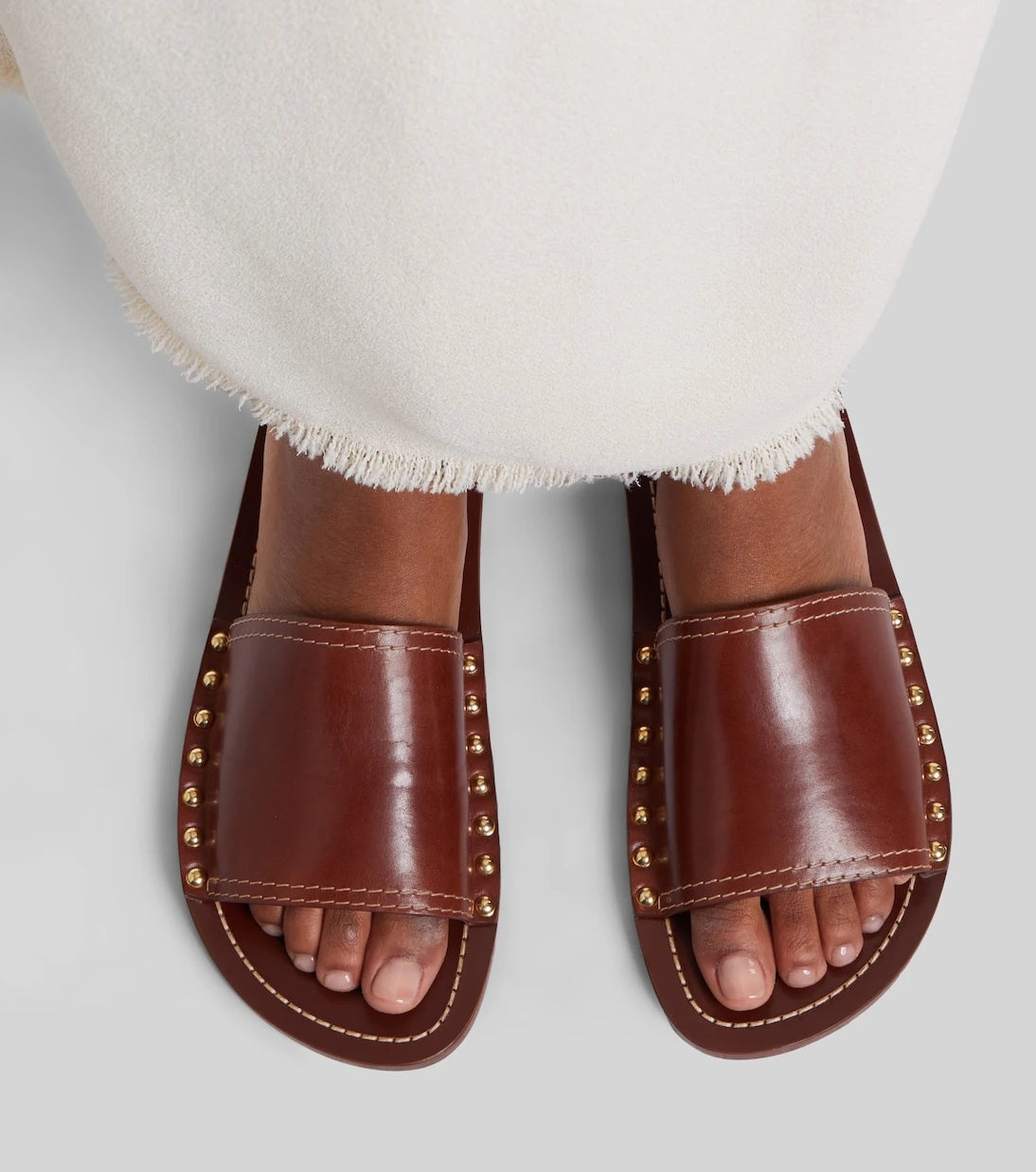 Toteme - Studded leather slides