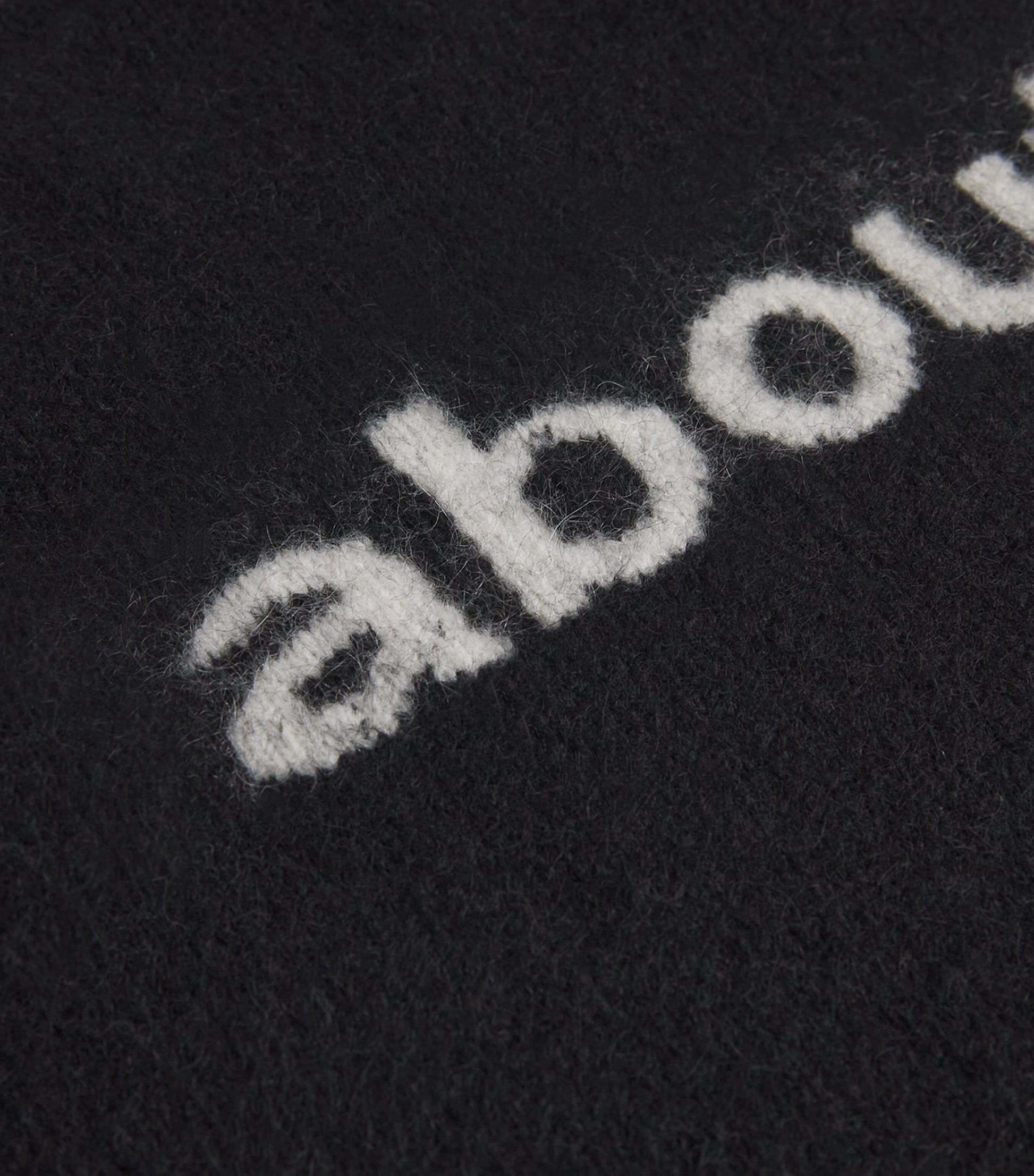 Wool-Blend Back Logo Sweater BLACK/ECRU