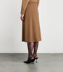 Max Mara Beige Virgin Wool Midi Skirt