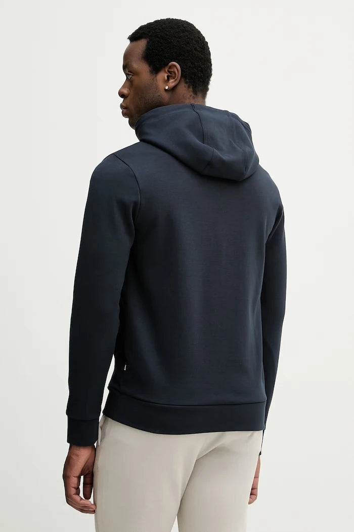 BOSS erkek pamuklu kapüşonlu ve fermuarlı sweatshirt C-Spence 01