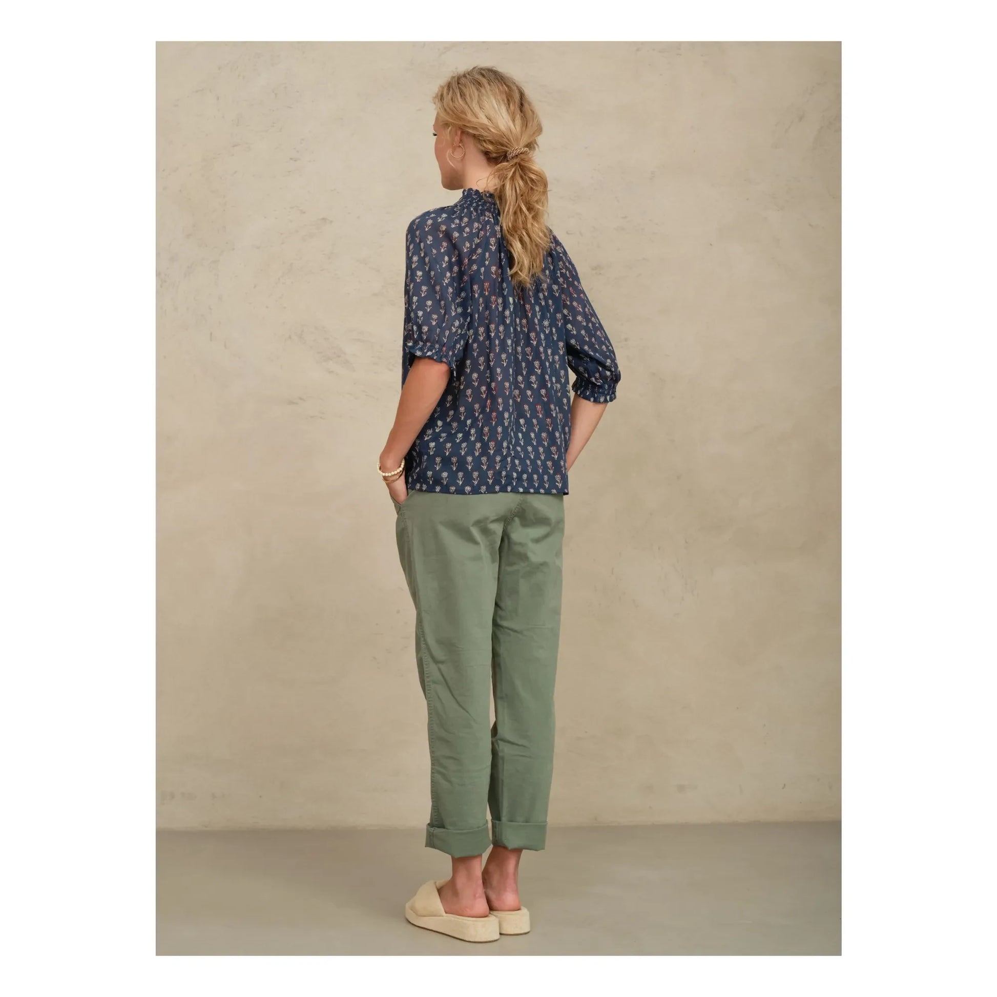 M.A.B.E. - Ari Cotton blouse | Indigo