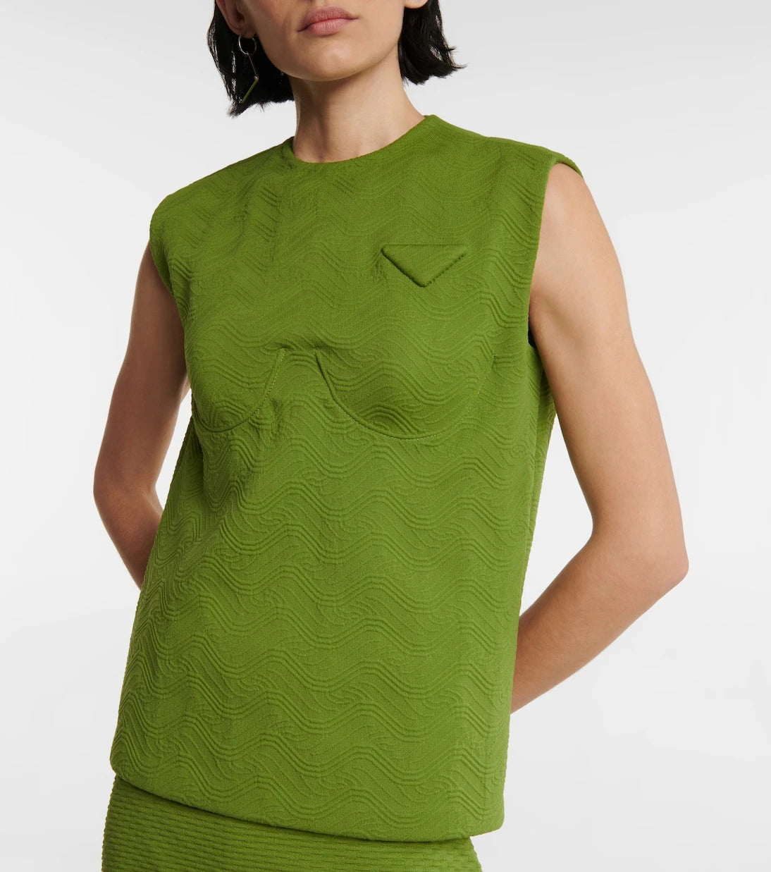 Prada - Logo sleeveless knit top