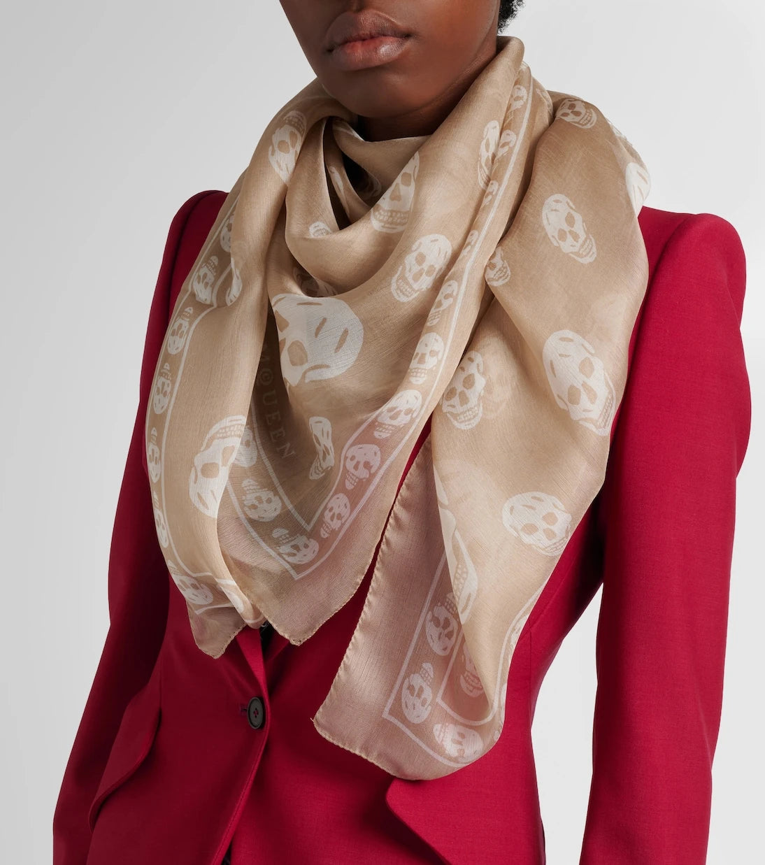 McQueen - Skull silk scarf