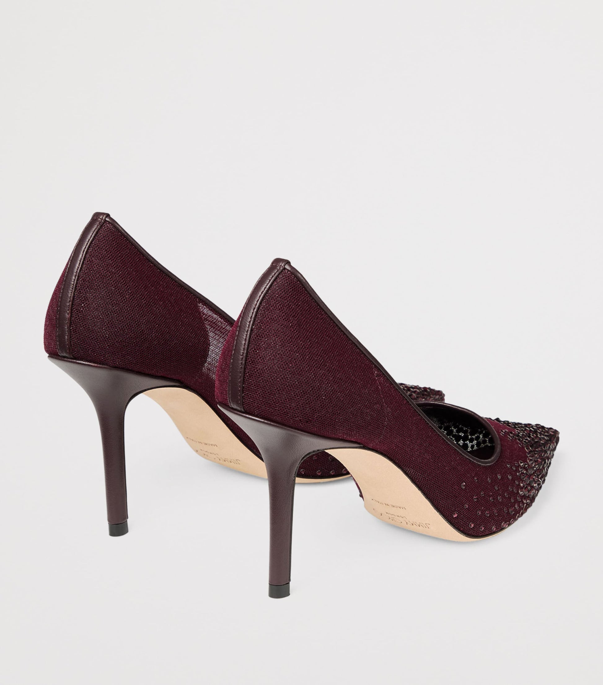Love 100 Embellished Mesh Pumps DEEP MERLOT/DEEP MER