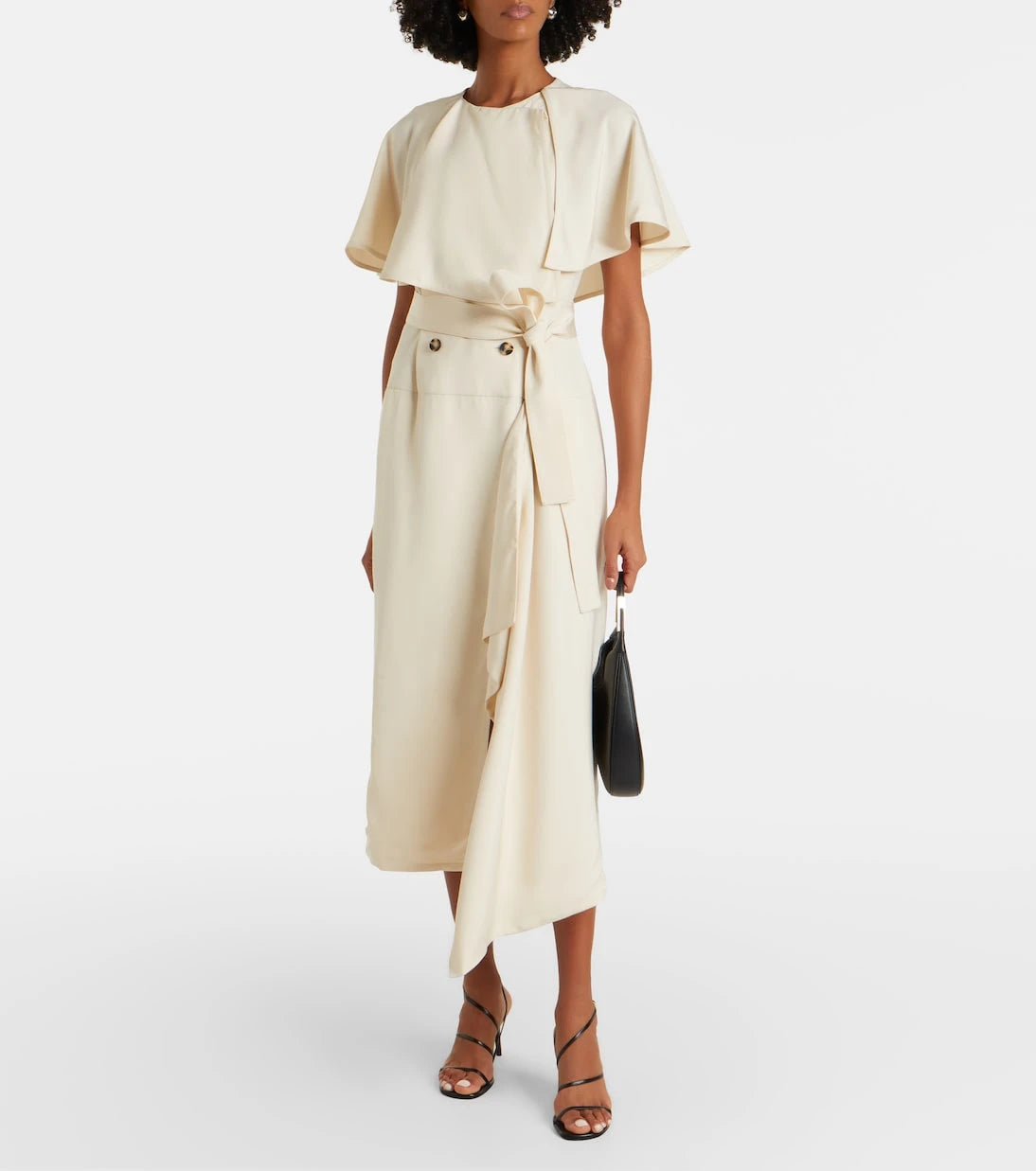 Proenza Schouler - فستان إيزولد ميدي من التويل مع كاب