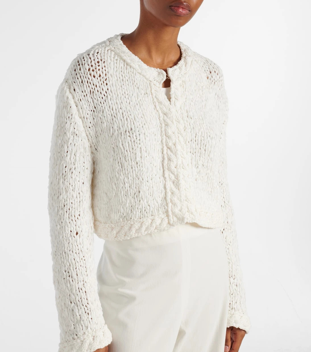 Khaite - Genevieve open-knit cardigan