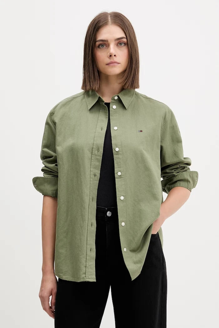 Tommy Jeans Риза дамска с лен