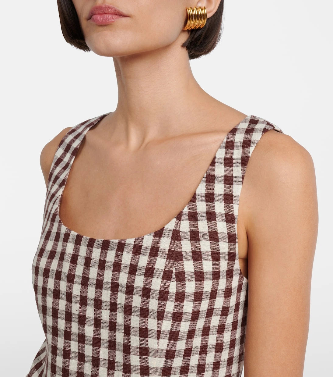 Posse - Sadie gingham linen minidress