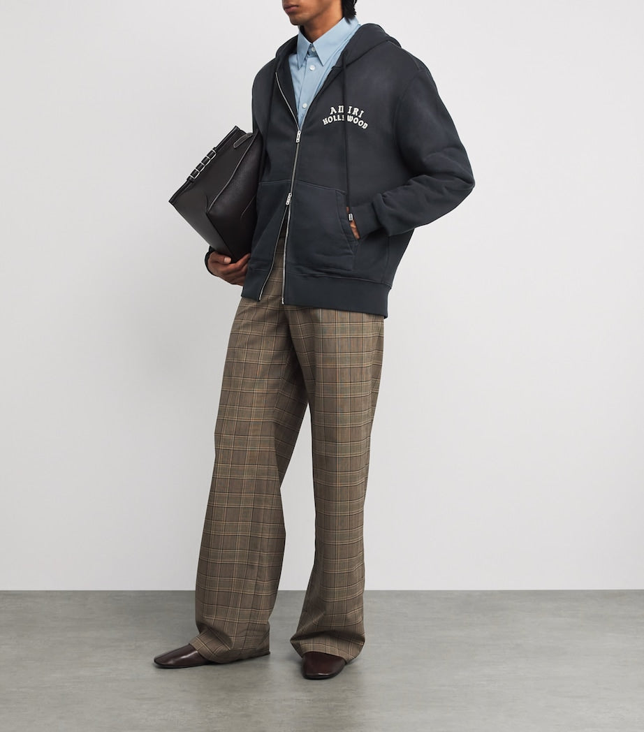 AMIRI Black Cotton Hollywood Zip Hoodie