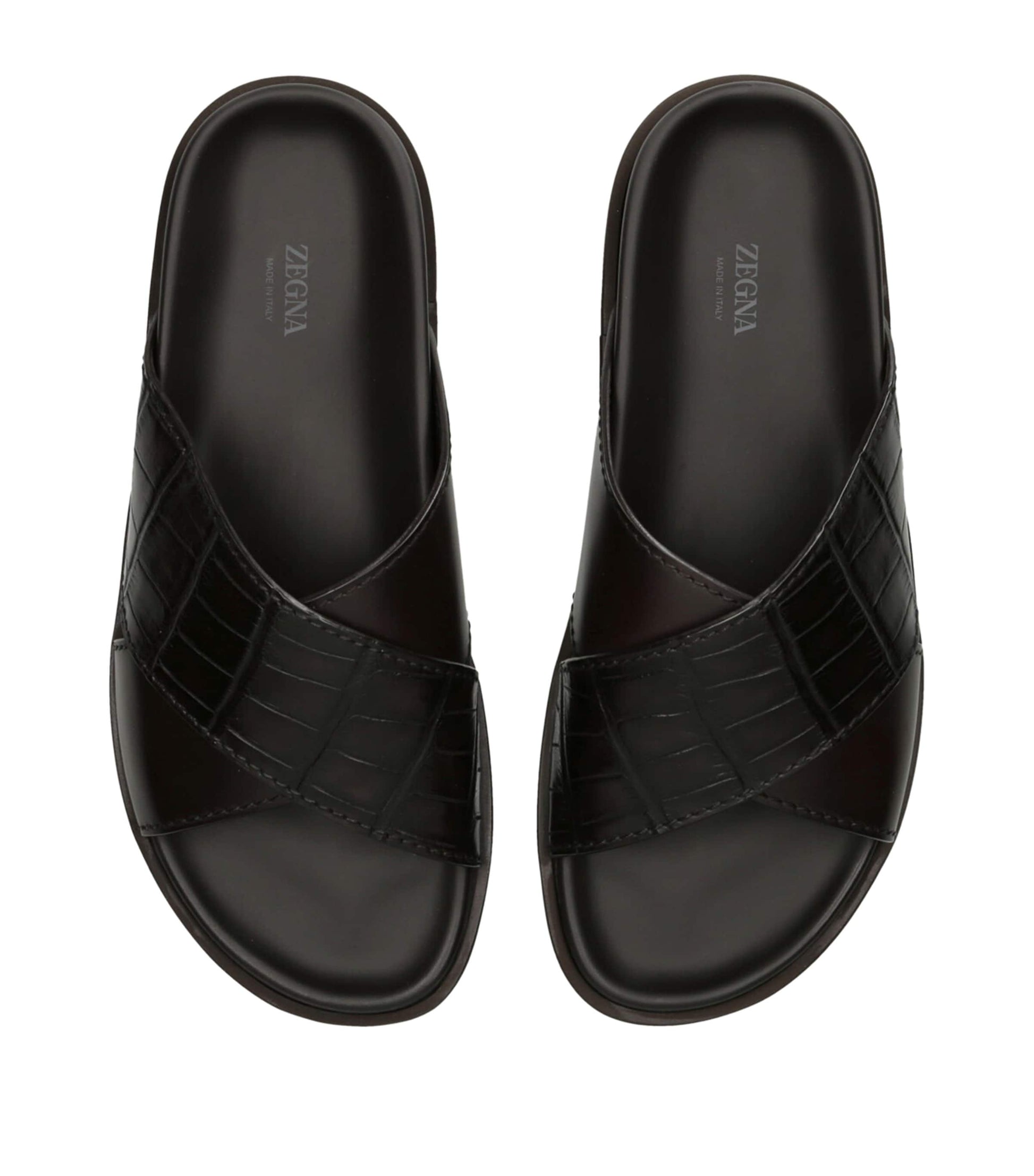 Crocodile Leather Panarea Slides