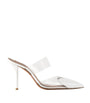 Alaïa White Patent Leather Le Coeur Mules 90