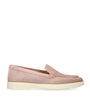 Santoni Pink Suede Detroit Loafers