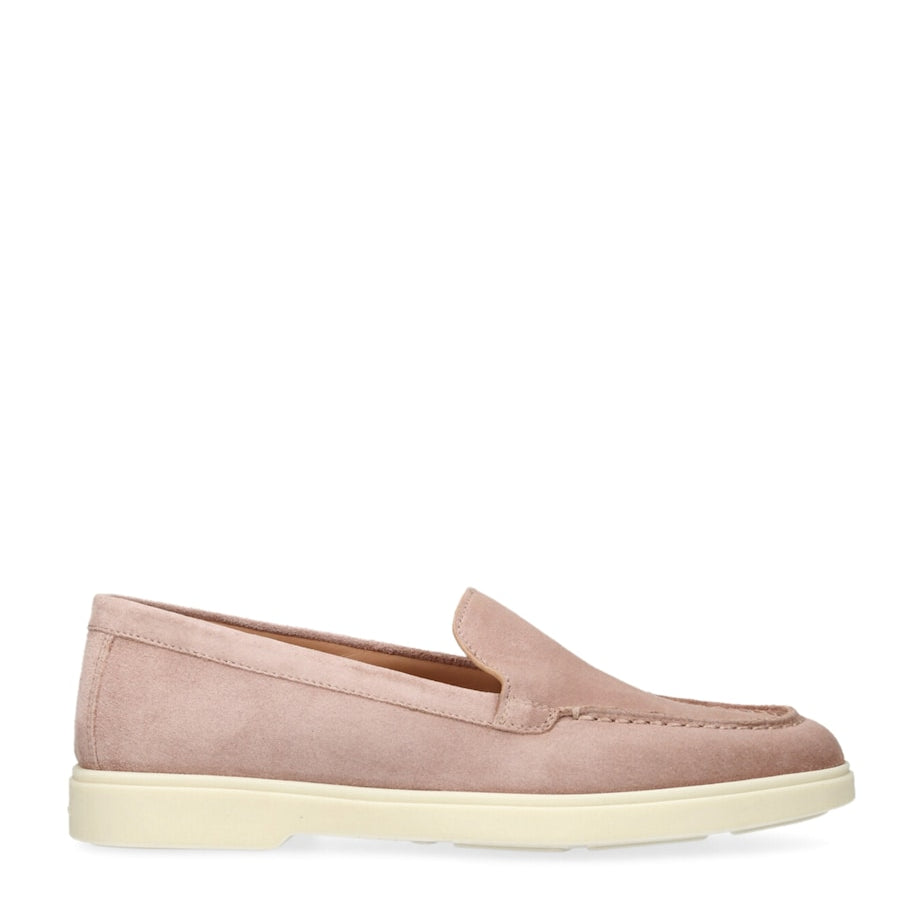 Santoni Pink Suede Detroit Loafers