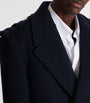 Navy Virgin Wool-Cashmere Reefer Jacket