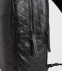 Leather Embossed-Logo Backpack