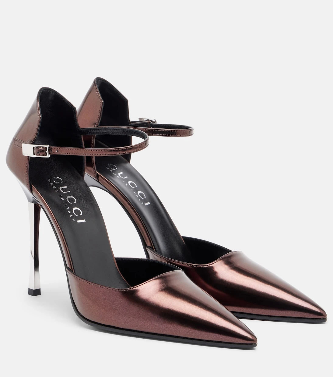Gucci - Bombshell metallic leather pumps