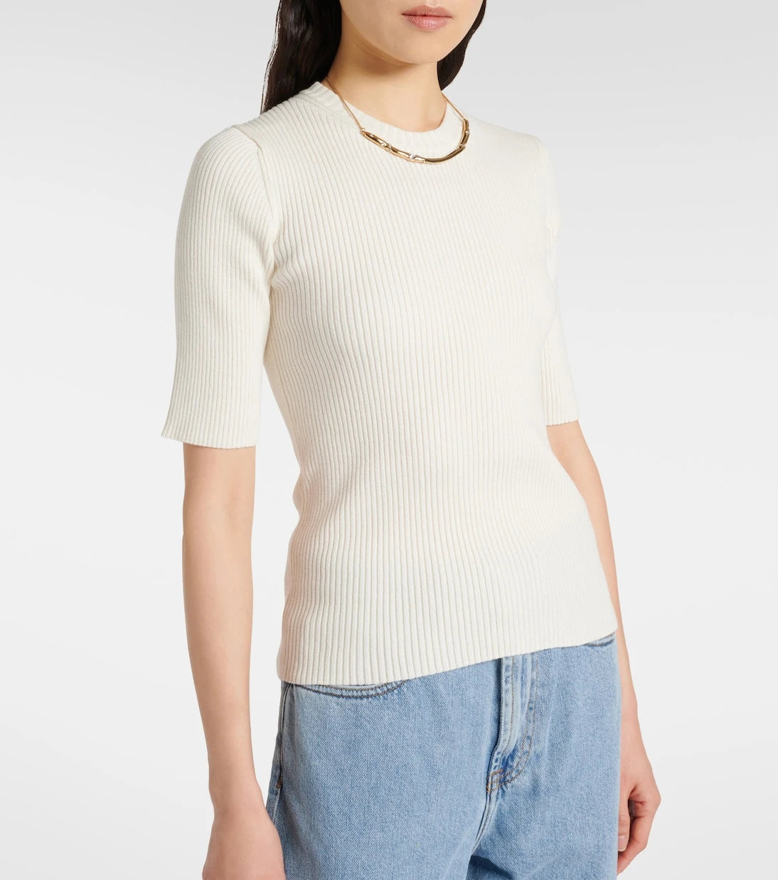 Róhe - Ribbed-knit cotton-blend top