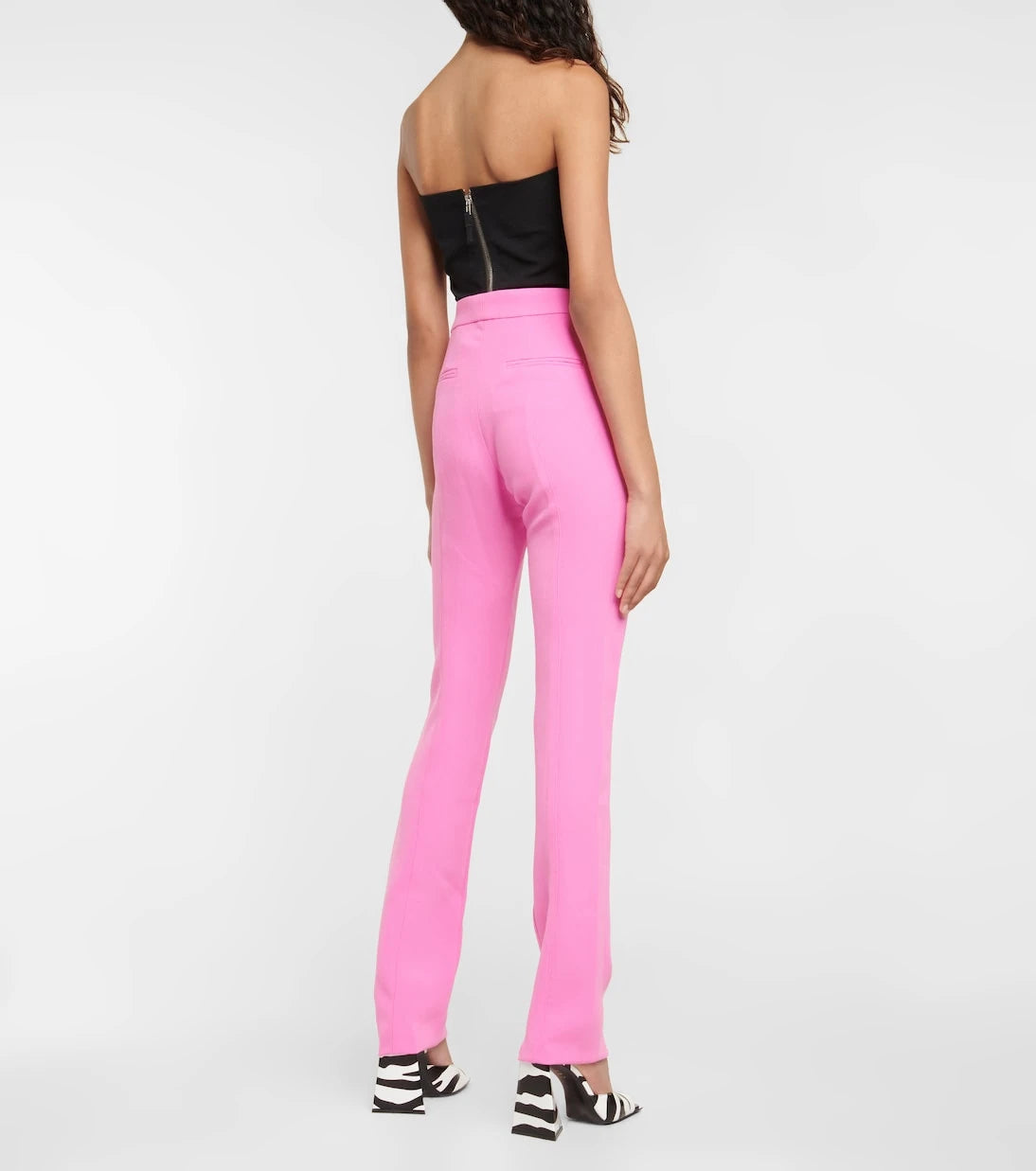 Alex Perry - Reed high-rise straight crêpe pants