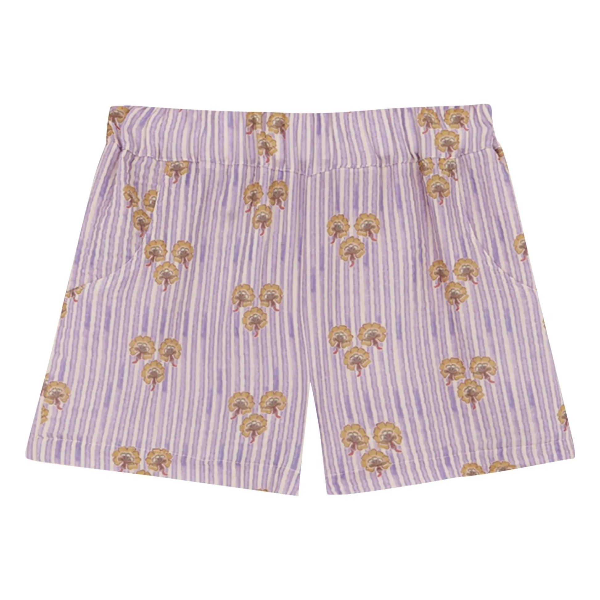birinit - Cinca Striped Organic Cotton Shorts | Mauve