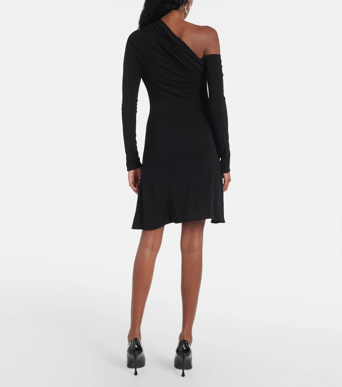 Courrèges - Twist one-shoulder crêpe minidress