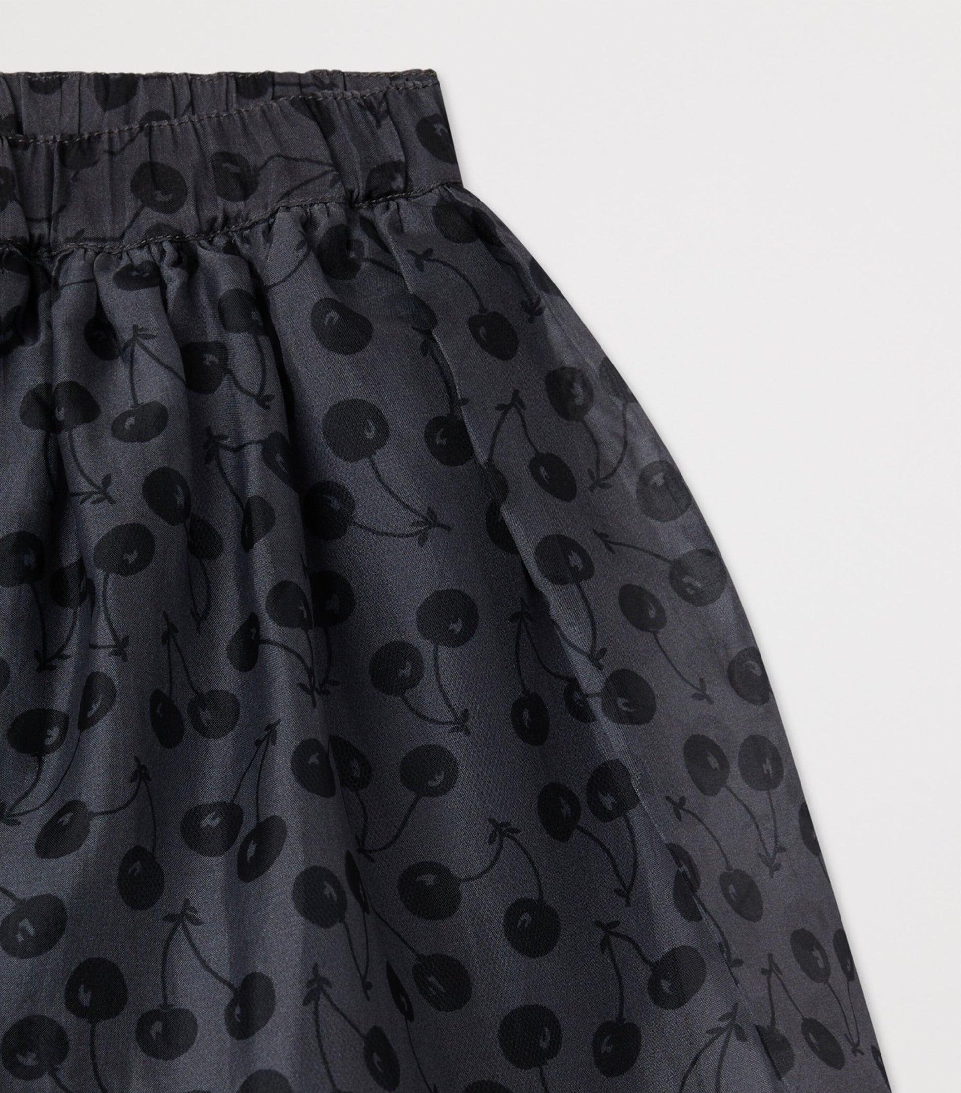 Silk Organza Cherry Print Suzon Skirt (10-14 Years)
