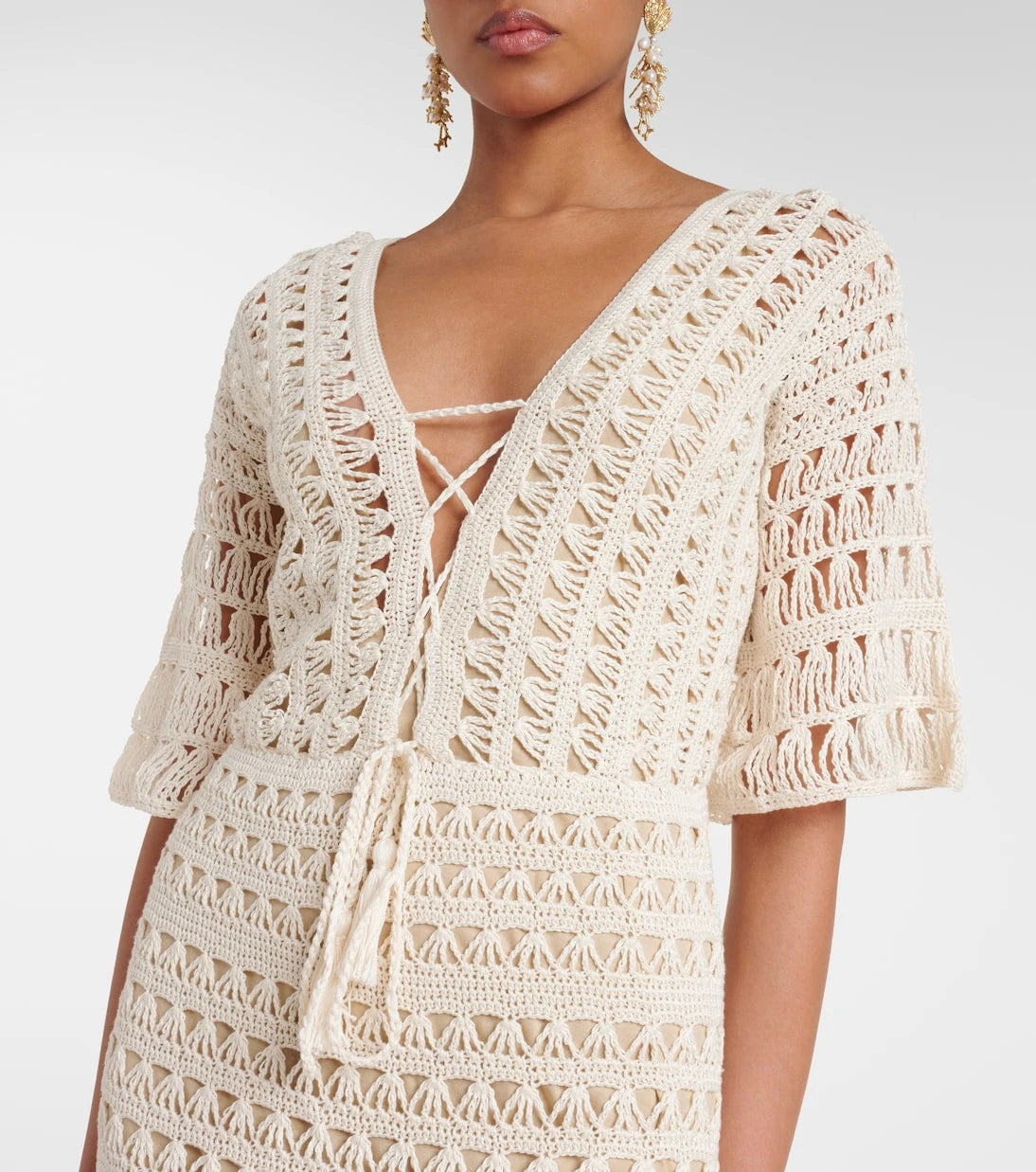 Anna Kosturova - Crochet cotton maxi dress