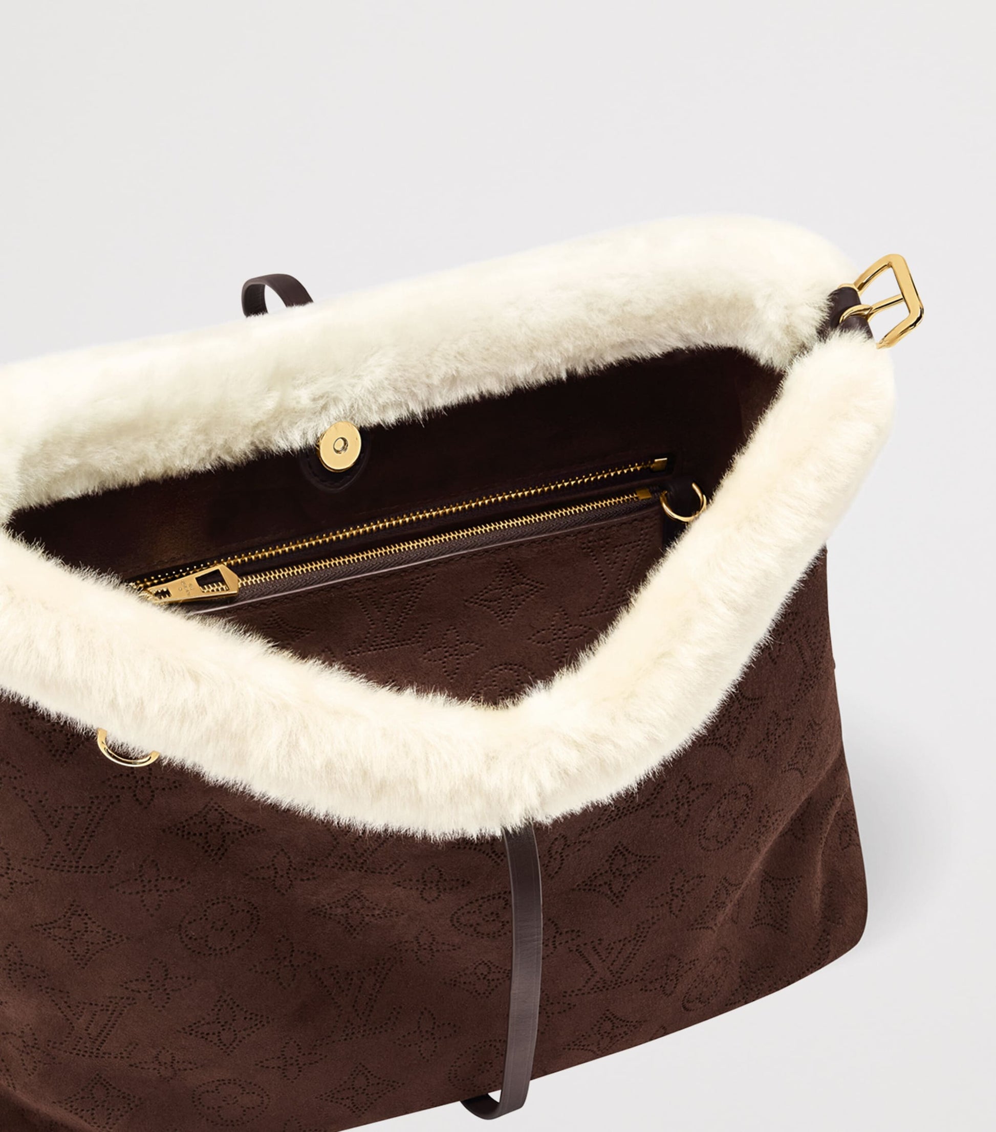 LOUIS VUITTON Suede CarryAll PM Shoulder Bag