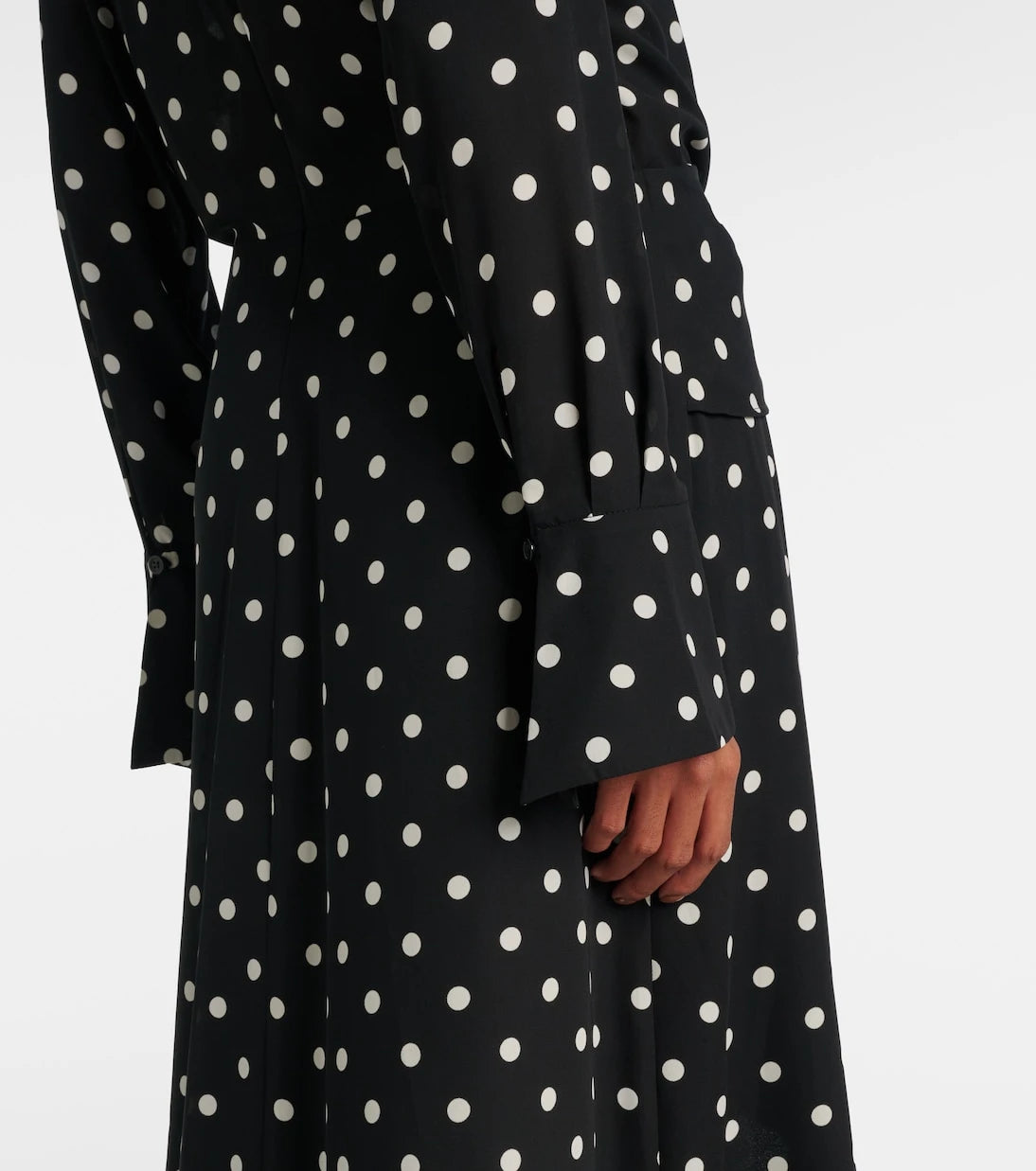 Nina Ricci - Polka-dot gathered midi dress