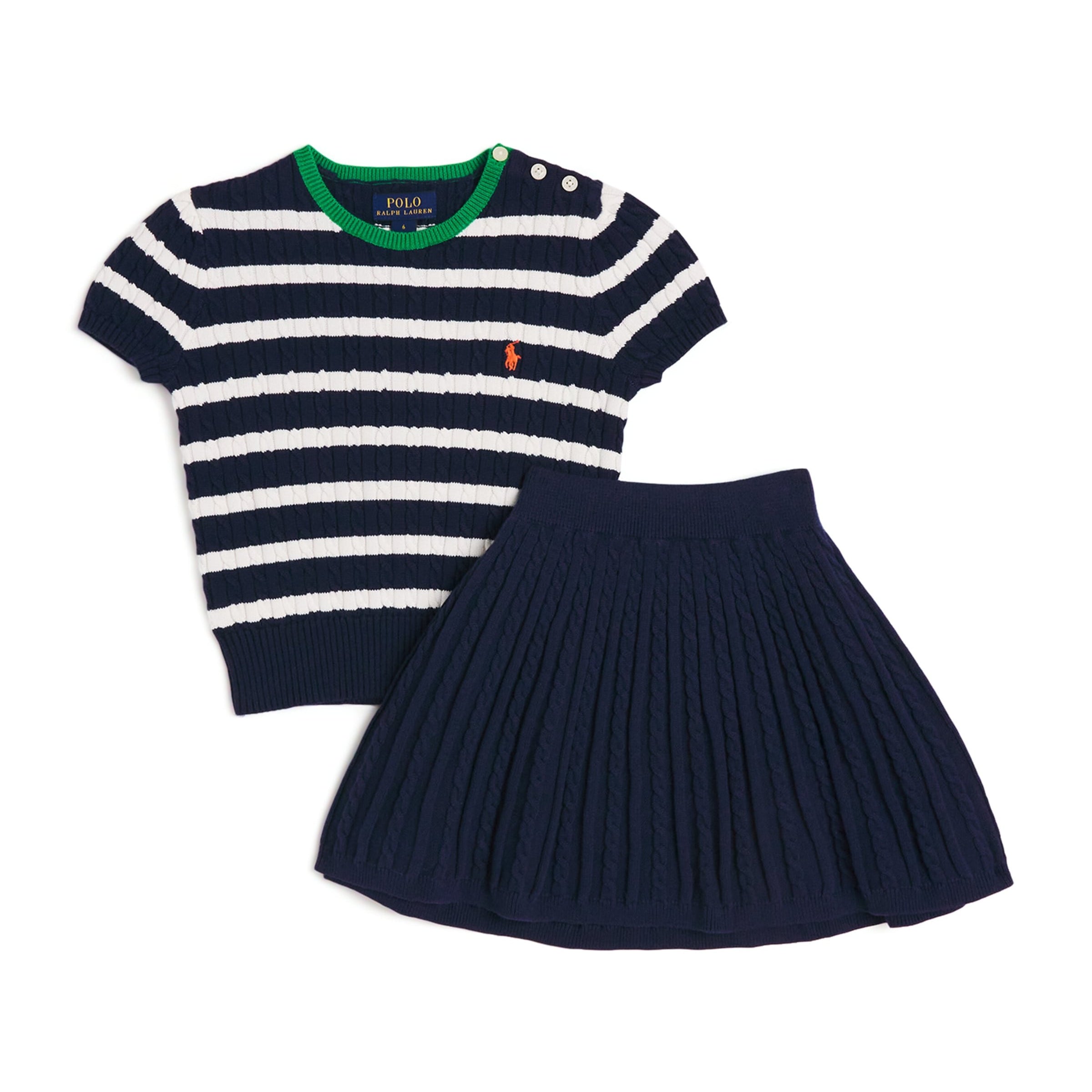 Ralph Lauren Kids Cotton Sweater and Skirt Set (2-6 Years)