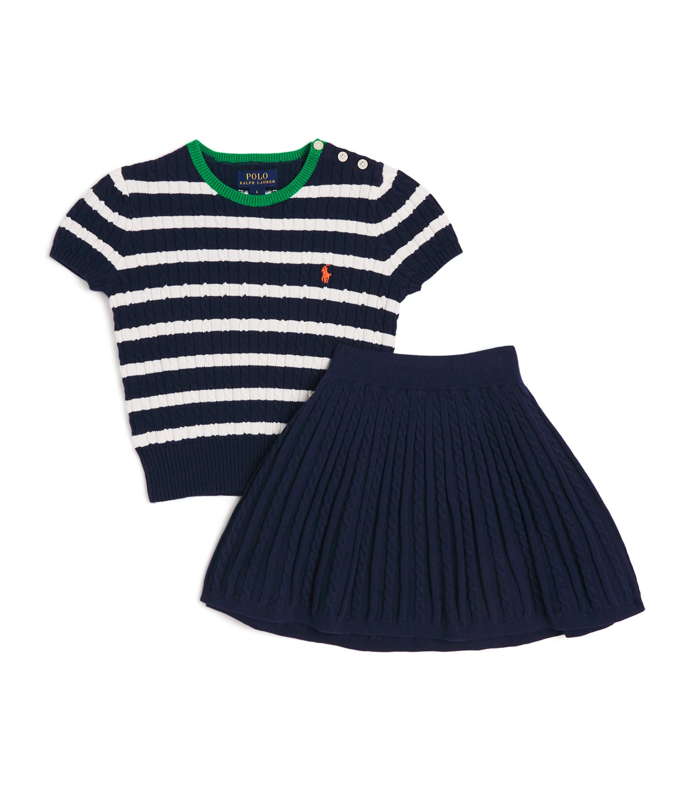 Ralph Lauren Kids Cotton Sweater and Skirt Set (2-6 Years)